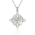 wholesale 925 Sterling Silver Moissanite Witches Knot Necklace Witch Jewelry for Women-0-67