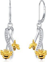 wholesale TOUPOP Animal Earrings (bee), Silver -undefined
