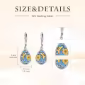 TOUPOP Sterling Silver Turquoise Butterfly Dragonfly Bee Hummingbird Ladybug Drop Earrings-0-4