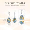 TOUPOP Sterling Silver Turquoise Butterfly Dragonfly Bee Hummingbird Ladybug Drop Earrings-0-4