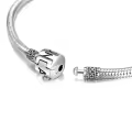 wholesale 925 Sterling Silver Snake Chain Charm Bracelet Wholesale with Barrel Clasp - Birthday Gift for Women-0-2