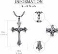 wholesale Cross Necklace For Men Women 925 Sterling Silver Celtic/crucifix/nail/fish Hook Cross Pendant With Stainless Steel Chain Faith Jewelry Gift For Father Son Brother Husband -0-1