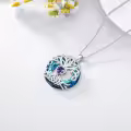 TOUPOP Sterling Silver No Gemstone Tree Of Life Birthstone Necklace-0-4