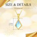 wholesale 925 Sterling Silver Plated 14K Gold  Kite Cut Gemstone Pendant Necklace for Women 1 ct Dainty Lightweight Wear s for Mother Wife-0-4