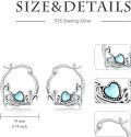 wholesale Sterling Silver Moonstone Retro Owl Hummingbird Butterfly Dragonfly Hoop Earrings-0-1