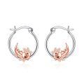wholesale 925 Sterling Silver Rose Gold Axolotl Hoop Earrings For Women-0-0
