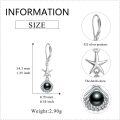 wholesale Sterling Silver Pearl Seashell Starfish Drop Dangle Earrings-0-8