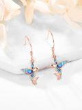 wholesale 925 Sterling Silver with Abalone Shell Inlay Hummingbird Drop Earrings for Women-0-7