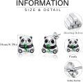 wholesale 925 Sterling Silver Panda Stud Earrings for Women Hypoallergenic Animal s-0-5