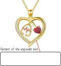 wholesale Sterling Silver Gemstone Heart Stethoscope Pendant Necklace for Women-0-4