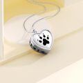 TOUPOP Sterling Silver Stone Custom Pet Urn Locket Necklace For Ashes-0-1