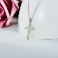 wholesale Solid 14K Gold Faith Cross Pendant Necklace for Women - 16 Chain Length-0-2