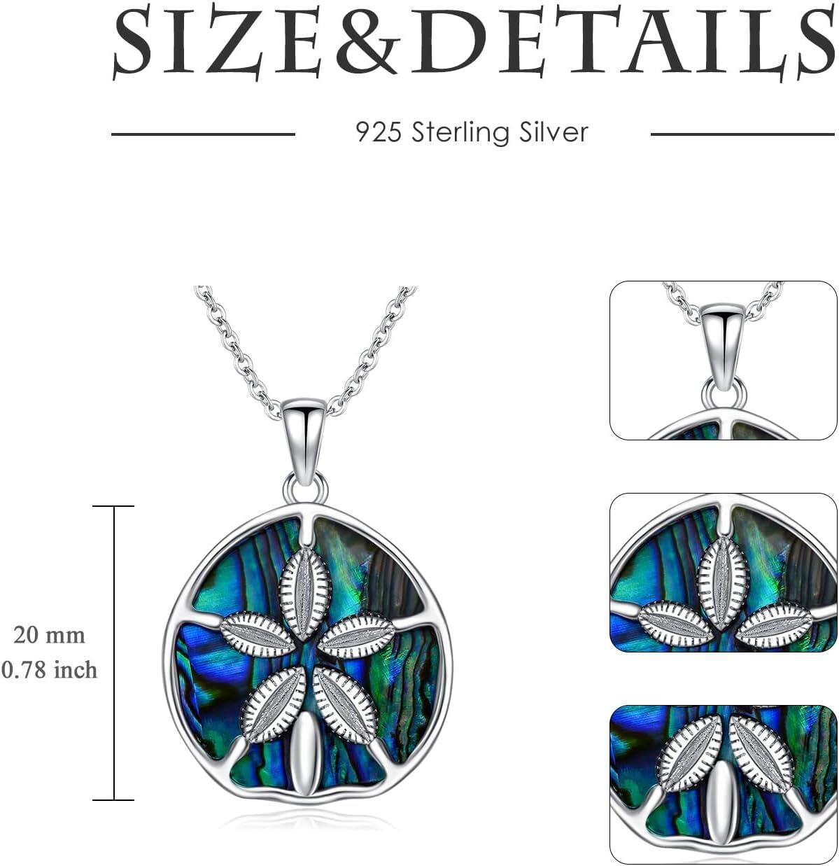 Sterling Silver Shark Necklace with Manta Ray Pendant Ocean Jewelry Gift-0-1