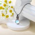 wholesale 925 Sterling Silver Moonstone Doberman Pinscher Pendant Necklace for Women - Memorial s-0-1