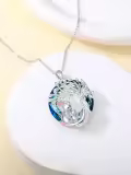 TOUPOP Sterling Silver Tree Of Life Bunny Pendant Necklaces Mother Daughter Jewelry Gifts-0-2