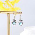 wholesale 925 Sterling Silver Moonstone & Moss Agate Mushroom Drop Earrings for Women-0-1