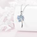wholesale Rhodium Plated 925 Sterling Silver Palm Tree Pendant Necklace, Nickel-Free Hypoallergenic Jewelry Gift for Women-0-3