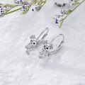 wholesale 925 Sterling Silver Dinosaur Stud Hoop Earrings for Women Girls Kids 3D Cute Cartoon Charm  Set of 4 Pairs-0-3