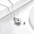 wholesale 925 Sterling Silver Tear Drop Hourglass Cremation Jewelry Keepsake Urn Necklace with Funnel and Fill Tool-0-3