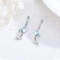 wholesale 925 Sterling Silver Heart-Shaped Cat Moonstone Drop Earrings-0-2