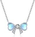 wholesale 925 Sterling Silver Heart-Shaped Moonstone Pendant Necklaces with Cubic Zirconia - Mothers Day Gift Ideas for Her-0-0