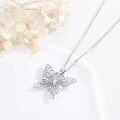 wholesale 925 Sterling Silver 925 Elegant Filigree Butterfly Pendant Necklaces Minimalist s for Women Girls-0-1