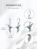 wholesale 925 Sterling Silver & Natural Abalone Shell Hummingbird Dangle Earrings 20x15mm-0-4