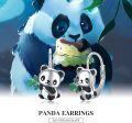 wholesale 925 Sterling Silver Panda Huggie Earrings for Women Animal s-0-5