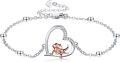 wholesale 925 Sterling Silver Bearded Dragon Heart Bracelet s for Women-0-0