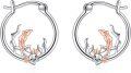 wholesale 925 Sterling Silver Axolotl Hoop Earrings - Cute Animal  for Her-0-0