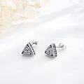 wholesale 925 Sterling Silver Triangle Norse Runes Stud Earrings - Viking Jewelry for Women and Men-0-1