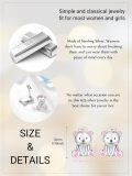 wholesale 925 Sterling Silver Nurse Bear Earrings Wholesale With Pink Accents-0-1