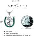 wholesale Sterling Silver Stone Western Cowboy Horseshoe Necklace Cowgirl Gift-0-27