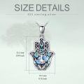 wholesale 925 Sterling Silver Abalone Shell Tree of Life Pendant Necklace with Blue and Green Inlay-0-4