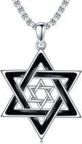 wholesale Star Of David Necklace S925 Star Of David Necklace With Cross Jewish Jewelry Gifts For Christmas Birthday -0-0