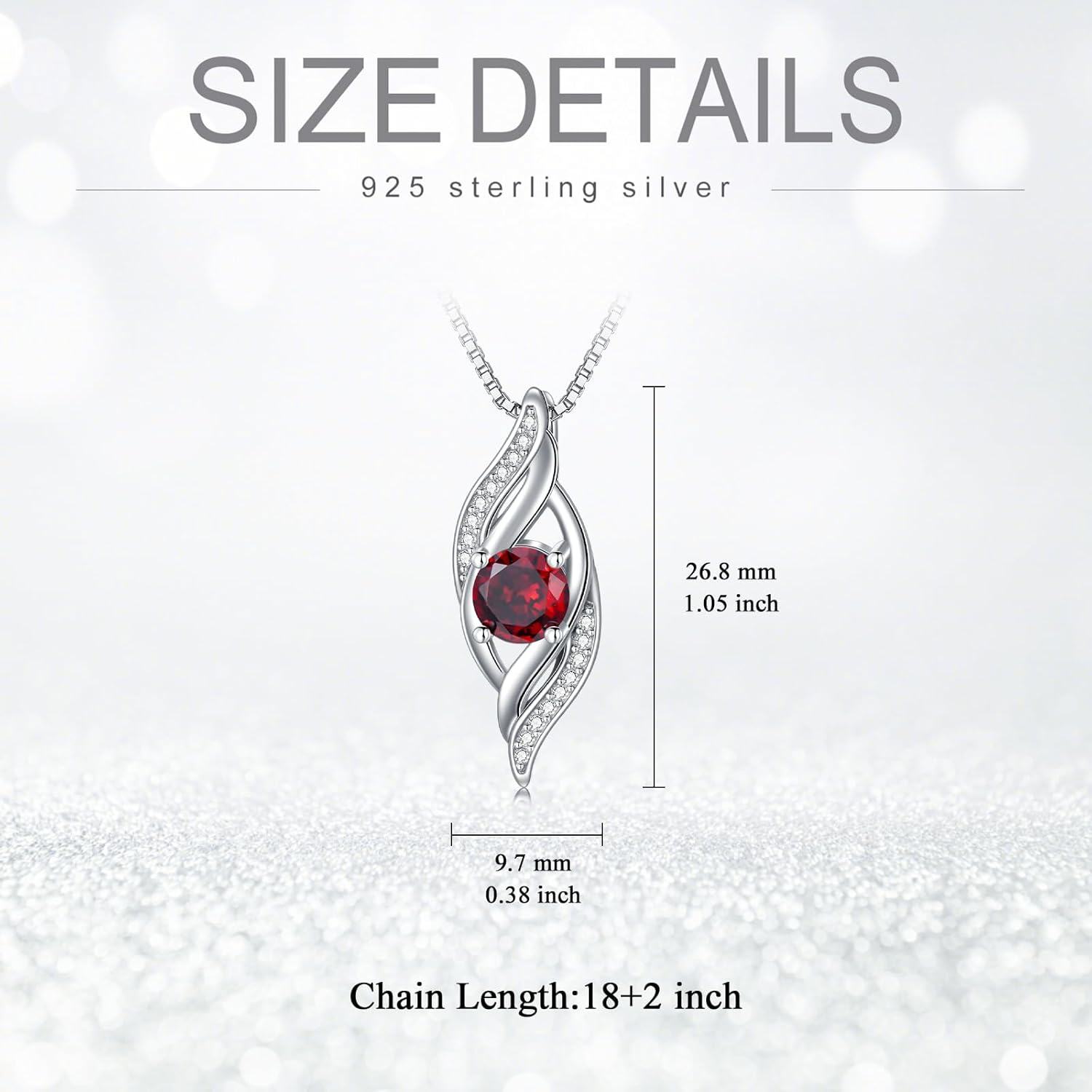 wholesale 925 Sterling Silver Birthstone Infinity Necklace for Women Love Jewelry Gift-0-5