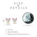 wholesale 925 Sterling Silver Cute Mouse Earrings Wholesale With Cheese-0-3