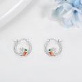 wholesale S925 Sterling Silver Bunny Carrot Hoop Earrings Gift for Women-0-4