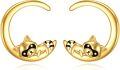 wholesale 14K Gold Raccoon Moon Stud Earrings - Animal Themed  for Her-0-0