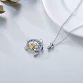 wholesale 925 Sterling Silver Sea Turtle Keepsake Jewelry with Cubic Zirconia and Funnel Pendant Necklace for Ashes-0-2