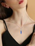 TOUPOP Sterling Silver Crystal Ocean Necklace Beach Jewelry Gift-0-1