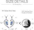 wholesale 925 Sterling Silver Best Friend Matching Necklaces - Heart-Shaped Blue Enamel Butterflies and Elephants Pendants for Women Girls  Sets-0-3