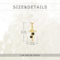 wholesale 14k Gold Cross Pendant With Paw Prints Necklace-0-4