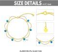 wholesale 14K Gold Turquoise Beaded Ankle Anklet for Women - Adjustable Size 7-9 Fashion Foot s-0-2