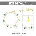 wholesale 14k Gold Anklet With Turquoise Beaded Double Chain For Women-0-2