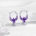 wholesale Sterling Silver Gold Zircon Phoenix Dangle Earrings for Women Gifts-0-9
