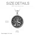 TOUPOP Sterling Silver Tree Of Life 2 Dogs Pendant Animal Jewelry Gifts-0-4