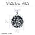 TOUPOP Sterling Silver Tree Of Life 2 Dogs Pendant Animal Jewelry Gifts-0-4