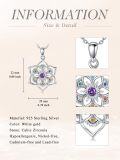wholesale 925 Sterling Silver Abalone Shell Lotus Chakra Pendant Necklaces Yoga Meditation Gifts for Women-0-3