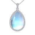 wholesale 925 Sterling Silver Filigree Teardrop Pendant Necklace for Women-0-30